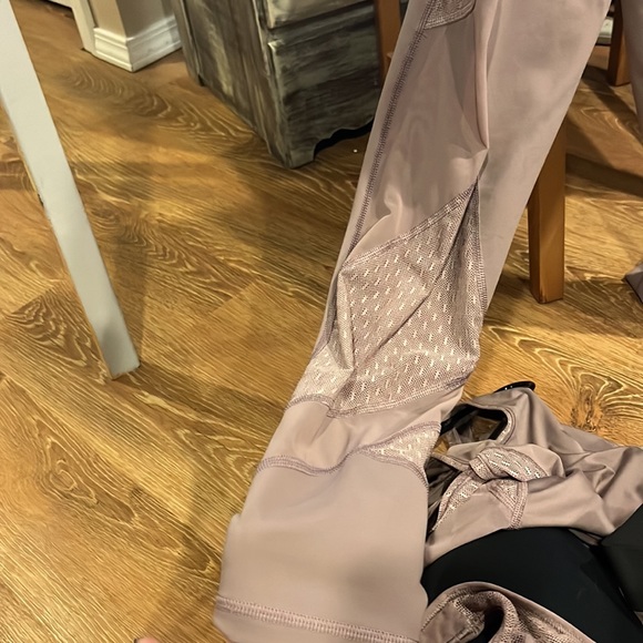 VICTORIAS SECRET Sport Knockout Pink workout set 3 piece set~Pants, razor back - Picture 7 of 10